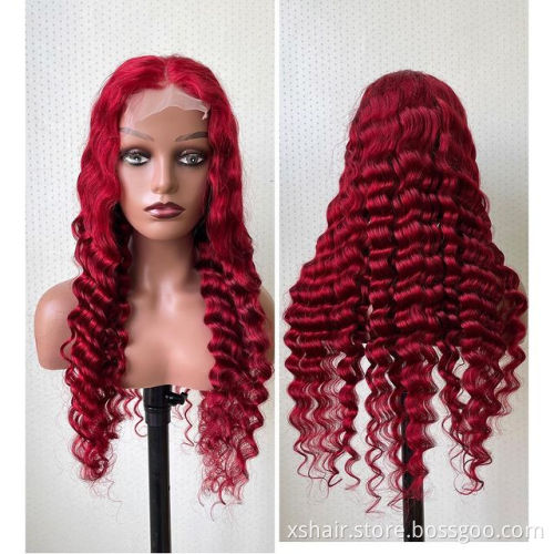 Wholesale hd transparent swiss ready to ship pixie braided curly 99j wigs human hair lace front vending machine lace front wigs